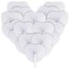 Jonami Ventagli Matrimonio Bianchi Pieghevoli a Forma di Cuore in Plastica e Carta, Decorazioni di Nozze Segnaposto Chiesa - 24 pz
