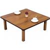Generic Tavolino da tè pieghevole in stile giapponese per salotto, sala da pranzo, studio, camera da letto, finestra a golfo, piccole dimensioni (70 x 70 cm)