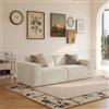 LINSY HOME Divano a due posti Divano letto modulare da 190 cm, divano a due posti, divani componibili per soggiorno, non richiede montaggio (chenille, bianco, 2 posti)