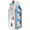 Nisorpa Libreria rotativa a 3 ripiani Creative Castle - Libreria rotante a 360 gradi, libreria multifunzionale per la casa, libreria per bambini, libreria da pavimento