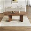 GAWYOEX Tavolo allungabile sala da pranzo140/180 x 90 x 75 cm, Tavolo cucina adatto per 4-8 persone, Tavolo ovale allungabile adatto a sale da pranzo, soggiorni e uffici(Colore legno di noce)