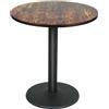 OHMG Tavolo da bar rotondo alto, tavolo esterno mangia in piedi, per sala da pranzo, bistrot, cucina, montaggio facile, per 1-4 persone, stile moderno, legno