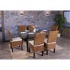 Mendler Set 6X sedie Intreccio di banano Eleganti Soggiorno Sala Pranzo M69 Bali Gambe Chiare con Cuscini