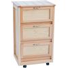 Liberoshopping Carrello da cucina mobiletto 49x38xh83 LANDHELL LUSSO con ante a ribalta e ruote per casa giardino (Naturale)