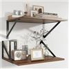 Feihorrm Mensola Sospesa In Noce, Mensole Da 40 cm Per Parete, Mensole Da 30 cm Di Profondità, Libreria In Legno Truciolare, Scaffali Per Soggiorno, Cucina, Bagno, Camera Da Letto, 40 x 30 x 15 cm