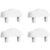 Inbagno Paracolpi Sagomati WC con Bordo Tondo 41x23 Mm in Plastica - Kit 4 Pezzi Ad Incastro, Paracolpi Universali Sedile WC con 2 Pioli, Ricambio Supporti