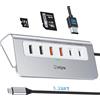 intpw Hub USB C, P9 PRO USB C Hub Adattatore multiporta con 4K HDMI, PD 100W, Type-C e 2 USB A 3.2 10Gbps, 2 USB A 2.0, Lettore di schede SD/TF, Hub USB in alluminio per laptop, iPhone 17 Series