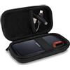 ProCase Custodia per SanDisk Extreme/Extreme PRO/Crucial X8 Portatile SSD 500 GB/1TB/2 TB, Protettiva Cover Case per Custodire e Trasportare gli SSD SanDisk Extreme -Nero