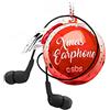 SBS Auricolari a filo con cavo jack 3,5 mm universale e tasto di risposta/fine chiamata, in custodia pallina di natale