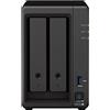 Synology DS723+ Discstation NAS a 2 bay (AMD Ryzen™ 4 thread R1600 dual-core 2 GB Ram 2 porta LAN RJ-45 1GbE), pacchetto da 24 TB con 2 dischi rigidi NAS Seagate IronWolf da 12TB