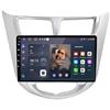 LIUYANYAN Autoradio 2 Din Bt Car Radio Car Play per Hyundai Solaris 1 2010-2016 Compatibile con [Wireless] A-Pple Carplay Android Auto Bluetooth Am/Fm/Rds Radio, 4 Nucleo 1G+16G