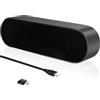 ZETIY Mini Altoparlante per PC, Casse Computer con Alimentazione USB, Altoparlante USB Stereo Sound Mini Casse Soundbar Portatile per Tablet Desktop Laptop e Banco Cassa - Grigio