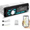 GOHHDL Bluetooth 5.1 Autoradio 1 DIN, stereo per auto con radio FM, controllo tramite app, memoria di spegnimento, ingressi AUX/TF/USB e retroilluminazione a 7 colori