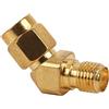 Aramox Connettore RF SMA da 45 Gradi Maschio a Femmina, Accoppiatore Coassiale in Oro Placcato in Rame per Stazione Base di Comunicazione Wireless con Antenna GPS