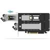 Icy Dock Adattatore/Contenitore Rack Mobile SSD NVMe M.2 a 2 alloggiamenti Rimovibile per PCIe 5.0 x8 per Slot di espansione PCIe (è Richiesta la Biforcazione PCIe) - ExpressSlot Elite MB842M5P-B