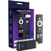 GREVA TV Stick 4K Ultra HD Streaming Dispositivo 2025 Ultimo Android 14.0 TV Stick con Telecomando Vocale GG Assistant Streaming Media Player 2GB 16GB HDR/AV1/2,4G/5G WiFi/BT 5.0, Smart TV Box Nero
