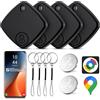FUYAOSC Air Tracker Android, 4 Pezzi Smart Tracker Android Trova Oggetti, Funziona con Google's Find Hub, Air Tracker Bluetooth Localizzatore Chiavi per Chiavi/Bagagli/Valigie/Portafogli (Nero)