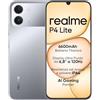 realme P4 Lite Smartphone, 4+64 GB, Batteria Titan 6600mAh, Display 6.8 120Hz, Fino a 12GB RAM Dinamica, Protezione ArmorShell,Lunga autonomia Ricarica rapida Telefono, Grey