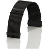 LINKUP - AVA 50cm ATX 24 (20+4) pin Scheda Madre Cavo di Prolunga per Alimentatore con Guaina Intrecciata PSU Con Pettini┃Design Robusto e Rigido┃Confezione Singola┃500mm - Nero