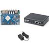 WayPonDEV NanoPC-T6 Plus Mini Router WiFi, processore Octa Core RK3588, 16 GB LPDDR5 64 GB eMMC, M.2 B-Key per 4G LTE, supporto Dual 2.5G Ethernet/NVMe SSD/WiFi Module for Smart IoT Gateway (Power Kit, 16 + 64