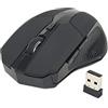 Fiauli Mouse wireless 2,4 GHz 1600 DPI ergonomico mouse ottico wireless con ricevitore USB 2.0, mouse per computer ricaricabili in ABS colorato per PC portatile-nero