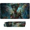 Hyupuanj Tappetino per Mouse XXL 700 x 300 mm Grande Tappetino Mouse Gaming, Tappetini Scrivania con Base in Gomma impermeabile e Antiscivolo, Mousepad con Bordi Cuciti per Computer, PC (farfalla fata) x-375