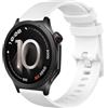 GIOPUEY Cinturini Compatibile con OnePlus Watch 4, Morbido Silicone Cinturino [Resistente all'Usura] [Traspirante] - White