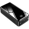 WSGDSG Power Bank, Caricabatterie Portatile da 100000 mAh con Uscite e Ingressi, Caricabatterie Rapido per iPhone con Torcia Batteria Esterna USB C ad Altissima Capacità(Size:Nero,Color:40000Mah)