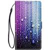 Choeeu ChoosEU Cover per Samsung Galaxy A25 5G Custodia in Pelle Portafoglio Flip Case Elegante Disegni Antiurto Protettiva per Ragazze Donne Cover a Libro Stand Galaxy A25 5G - Gocce Viola