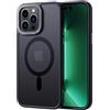 2NSPDRGNI Magnetico Cover Compatibile con iPhone 15 Pro Max,Traslucida Matte Sottile Custodia Case,Nero