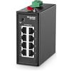 MokerLink Interruttori DIN industriali a 8 porte, 8 porte Ethernet da 10/100 Mbit/s, portata 250 m, guida DIN in metallo e supporto da parete inclusi