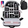 CADeN Zaino Fotografico, Borsa per Fotocamera Professionale per DSLR SLR Mirrorless, Nero, Compatibile con Custodia e Obiettivo per Fotocamera Canon Nikon