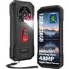 Ulefone Armor X32 Rugged Smartphone, 12GB+128GB/2TB 48MP+20MP Visione Notturna MTK G91 Aggiornabile Android 15, 5.65 Vetro Corning cellulare indistruttibile Telefono Dual SIM/NFC 2 anni garanzia-Nero