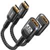 JSAUX Adattatore Mini HDMI 【2 pacchi】, Cavo Mini HDMI Mmaschio a HDMI Femmina con 4K@60Hz HDR 3D 18Gbps, Compatibile con DSLR, Raspberry Pi Zero W, Laptop, Tablet, HDTV, Proiettore (Nero)