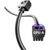 AsiaHorse Hydrus - Cavo di prolunga GPU a 8 pin [tipo A - clip inferiore], cavo di alimentazione PCIE per scheda grafica (non per CPU), 18 AWG, 5 V, ARGB Sync, nero