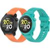 CHULN 2 Pack Cinturino per Coros Pace 3/Apex 2 Pro/Apex Pro/Apex 46mm, 22mm Morbido Silicone Regolabile Sportiva Cinturino di Ricambio per Smart Watch.