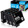 LeciRoba 503XL Cartucce per epson 503 xl e per cartucce epson 503 per epson 503xl multipack für Epson Expression Home XP-5200 XP-5205 XP5200 XP5205 WF-2960DWF WF-2965DWF WF2960DWF WF2965DWF (4-Nero)