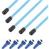 QUARKZMAN 160mm Tubo Di Protezione In Plastica Per Antenna, Tubo Per Antenna RC Con Supporto E Cappuccio Per Ricevitore Di Auto Barche E Drone RC (Blu, 5 Pezzi)