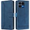 GoodcAcy Cover per Honor X8A,Flip Caso in PU Pelle Premium Portafoglio Custodia [Kickstand] [Slot per Schede] [Chiusura Magnetica] per Honor X8A-Blu