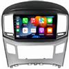 LIUYANYAN Autoradio 2 Din Bt Car Radio Car Play per Hyundai H1 Grand Starex i8000 TQ 2007-2015 Compatibile con [Wireless] A-Pple Carplay Android Auto Bluetooth Am/Fm/Rds Radio, 4 Nucleo 1G+16G