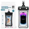 GUTEINTE Custodia Impermeabile Smartphone Marsupio Borsa Impermeabile IPX8, Schermo Touch, Cintura Regolabile, Tripla Protezione per Acquatici Pesca Vela Escursione (1, Nero, 23x11cm)