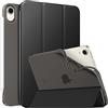 MoKo Cover Compatibile con Nuovo iPad Mini 7 (A17 Pro) 2024, Custodia iPad Mini 6a Generazione 2021 (8,3 pollici), Custodia iPad Mini 6, TPU Cover Posteriore per iPad Mini 7, Nero