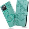 DENDICO Cover per Huawei Honor X8 5G / Honor X6 5G, Portafoglio Custodia in PU Pelle per Huawei Honor X8 5G / Honor X6 5G, Antiurto Cover a Libro con Slot per Carte, Verde