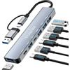Vonxite Hub USB multiporta 7 in 1 con USB 3.0