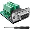 iYueMps Connettore breakout DB9, adattatore per morsettiera a vite DB9, RS232 D-SUB femmina a 9 pin femmina a terminale seriale a 9 vie, modulo di segnale (femmina)