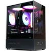 Zalman CUBIX-G, custodia per PC Micro-ATX, custodia MATX con 3 ventole FRGB da 120 mm preinstallate, pannelli in vetro temperato vista panoramica, porta USB di tipo C, adatta a GPU fino a 280 mm, nero