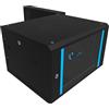 EXTRALINK Rack 19 pollici 6U - Armadio rack 600x600 mm, per montaggio a parete o a pavimento, capacità di carico 60 kg, porta in vetro temperato, apertura anteriore e posteriore, nero