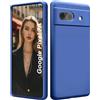 ISOI - Cover per Google Pixel 7a, Custodia Morbida in Silicone Liquido, Protezione Completa Antiurto Ultra Sottile per il Corpo - Blu