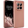 kwmobile Custodia Compatibile con Xiaomi Redmi Note 15 PRO 4G Cover - Protezione Back Case Morbida - Silicone TPU Effetto Metallizzato Oro Rosa Metallizzato