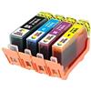 TONER EXPERTE® Sostituzione per HP 364 364XL 4 Cartucce d'inchiostro compatibili con HP Photosmart 5510 5515 5520 6510 6520 B110a B209a B210a Deskjet 3070A 3520 Officejet 4610 4620 | Alta Capacità